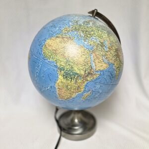 Vintage World Globe Lamp World Horizon Series 12" Diameter Metal Base